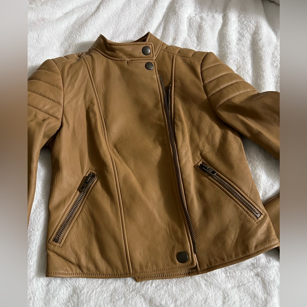 Tan Sheep Leather Coach Jacket - Picture 3 of 14